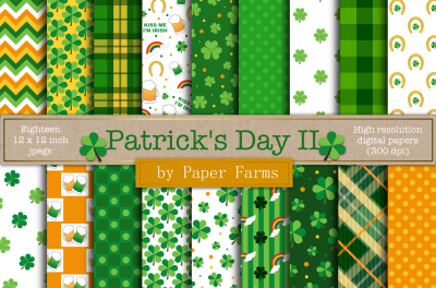 St. Paddy&#039;s day digital paper