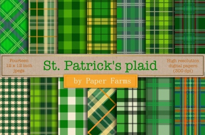 St. Patrick's day plaid patterns