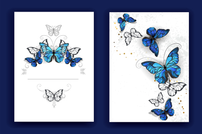 Brochure Design with Butterflies Morpho