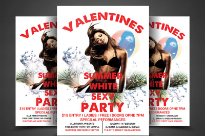 Valentines Summer  Sexy Party Flyer