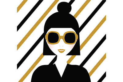 Fashionable modern girl in sunglasses