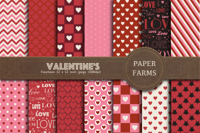 Valentine's Day digital paper 