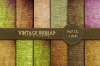 Vintage Burlap digital textures 