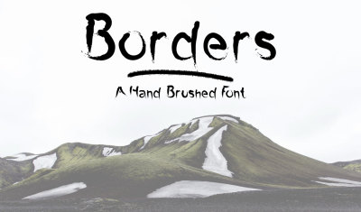 Borders, a hand brushed font