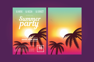 Summer Beach Party Flyer.