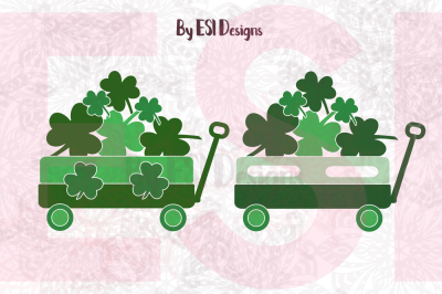 St Patrick's Day, Little Wagon - SVG, DXF, EPS & PNG