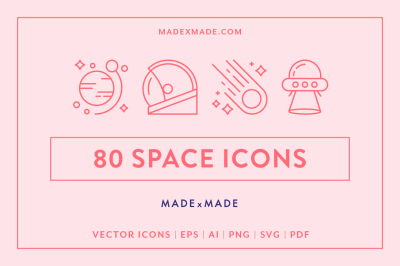 Line Icons &ndash; Space