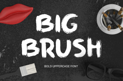 Big Brush - bold uppercase font