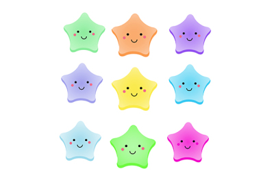 Cute kawaii stars