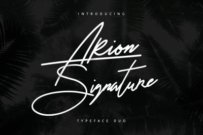 Arion Signature Typeface