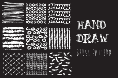 Brush strokes pattern set