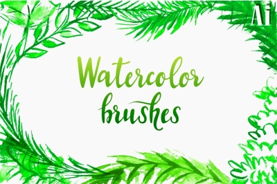 Watercolor vector brushes.