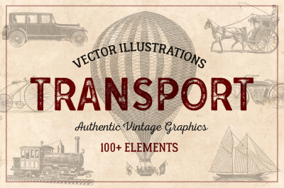 100 Vintage Vehicles - Vector