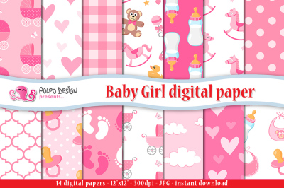 Baby Girl digital paper