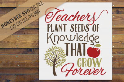 Teachers Plant Seeds of Knowldege Cut file
