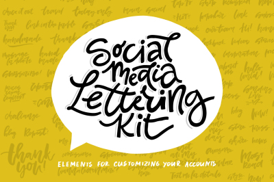 Social Media Lettering Kit