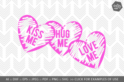 Candy Hearts - SVG, PNG & VECTOR Cut File