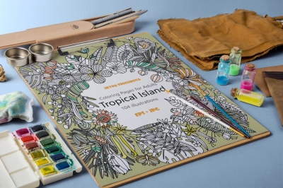 Tropical Coloring Pages For Adults