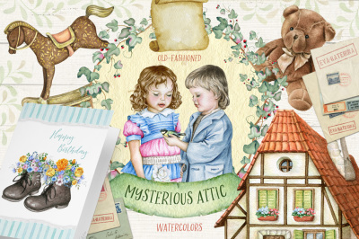 30%OFF Mysterious Attic Watercolors