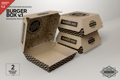 Burger Box v1 Packaging Mockup