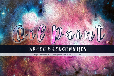 Oil paint space backgrounds