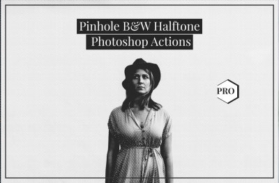 Pinhole Halftone Photoshop Actions