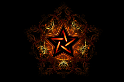 Mystical fiery star