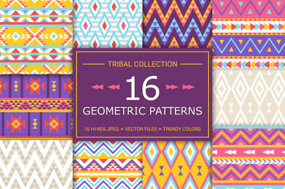 16 Geometric Seamless Patterns