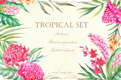 Tropical set (VECTOR+PSD+PNG)