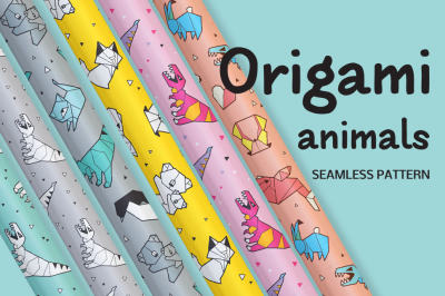 Origami animals pattern