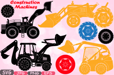 Construction Machines Silhouette SVG file