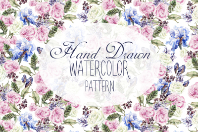 Hand Drawn watercolor patterns