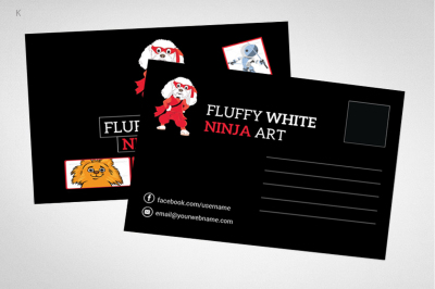 Ninja-Post-Card Template