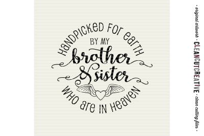 Handpicked for Earth by my brother and sister - SVG DXF EPS PNG