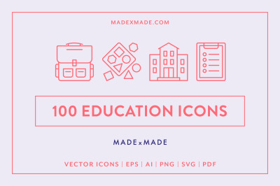 Line Icons &ndash; Education