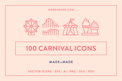 Line Icons &ndash; Carnival