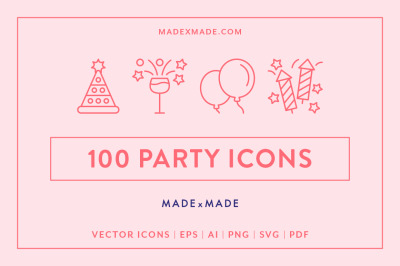 Line Icons &ndash; Party
