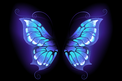 Glowing Butterfly Wings