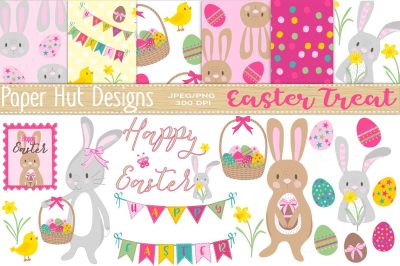 Easter Clipart and Digital Papers Set