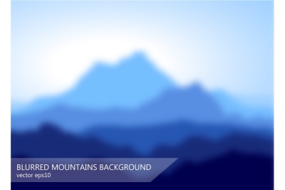 Huge blue mountains set. Vector.