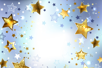 Blue Background with Gold Stars