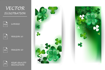 Banners with Shamrock