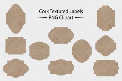 Cork Textured Labels - PNG Clipart