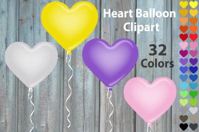 Clip Art - Balloon Hearts