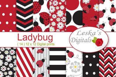 Ladybug Digital Paper Pack