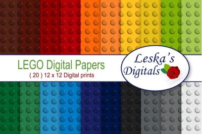 Lego Digital Paper Pattern