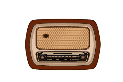 radio retro receiver icon. Cartoon illustration of retro radio receiver icon for web of the last century.