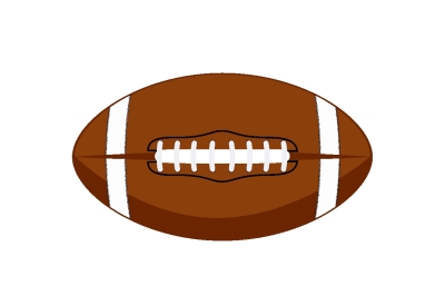 American Football ball isolated on a white background