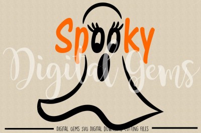 Spooky Ghost SVG / DXF / EPS / PNG Files
