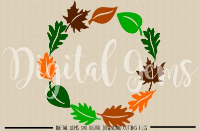 Fall Wreath SVG / DXF / EPS / PNG Files